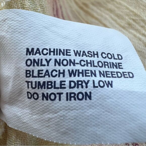 Y2K GAP Cotton Lightweight Semi Sheer Long Sleeve Button Yellow Blouse Size L - Picture 8 of 13